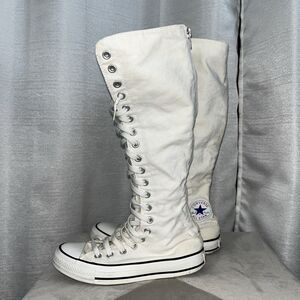 Converse Knee High White All Star Y2k Size Men 5 Women 7 Chuck Taylor